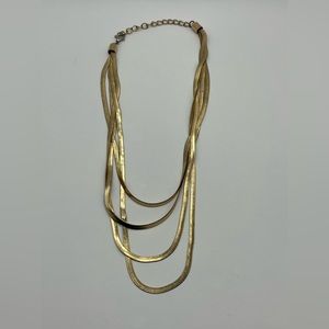 Gold multi-layered necklace